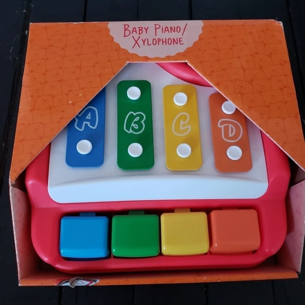 Baby Piano Xylophone Musical Toy NIB Colorful 18+ Month